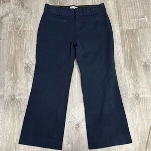 Anthropologie Midnight Blue Crop Flare Pants